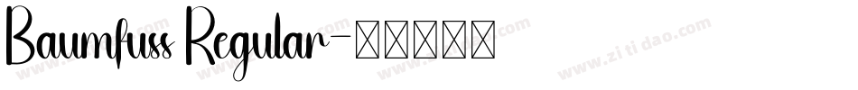 Baumfuss Regular字体转换